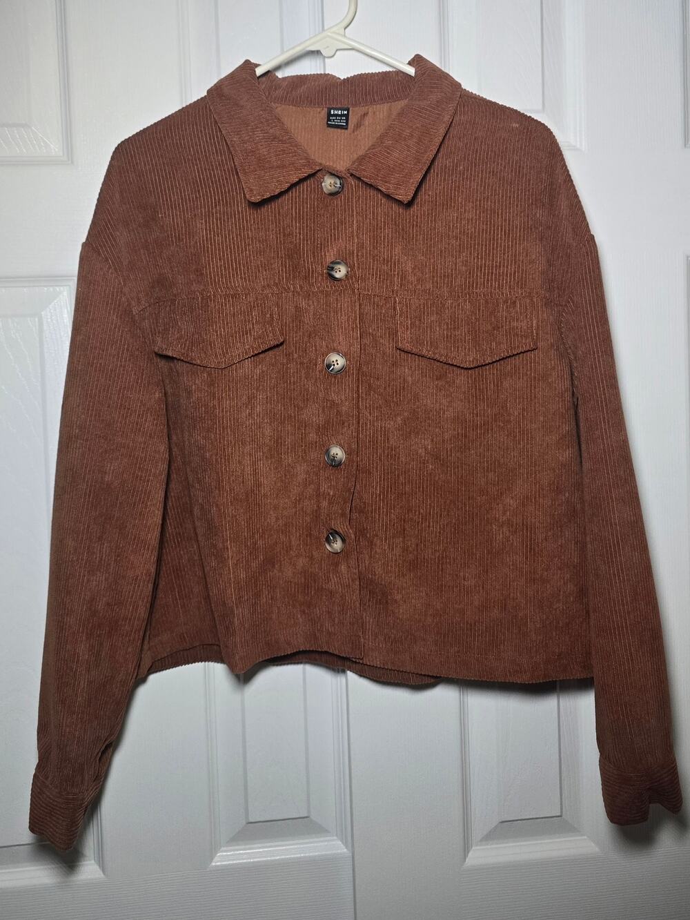 Shein Women's Cropped Corduroy Jacket- Size Large